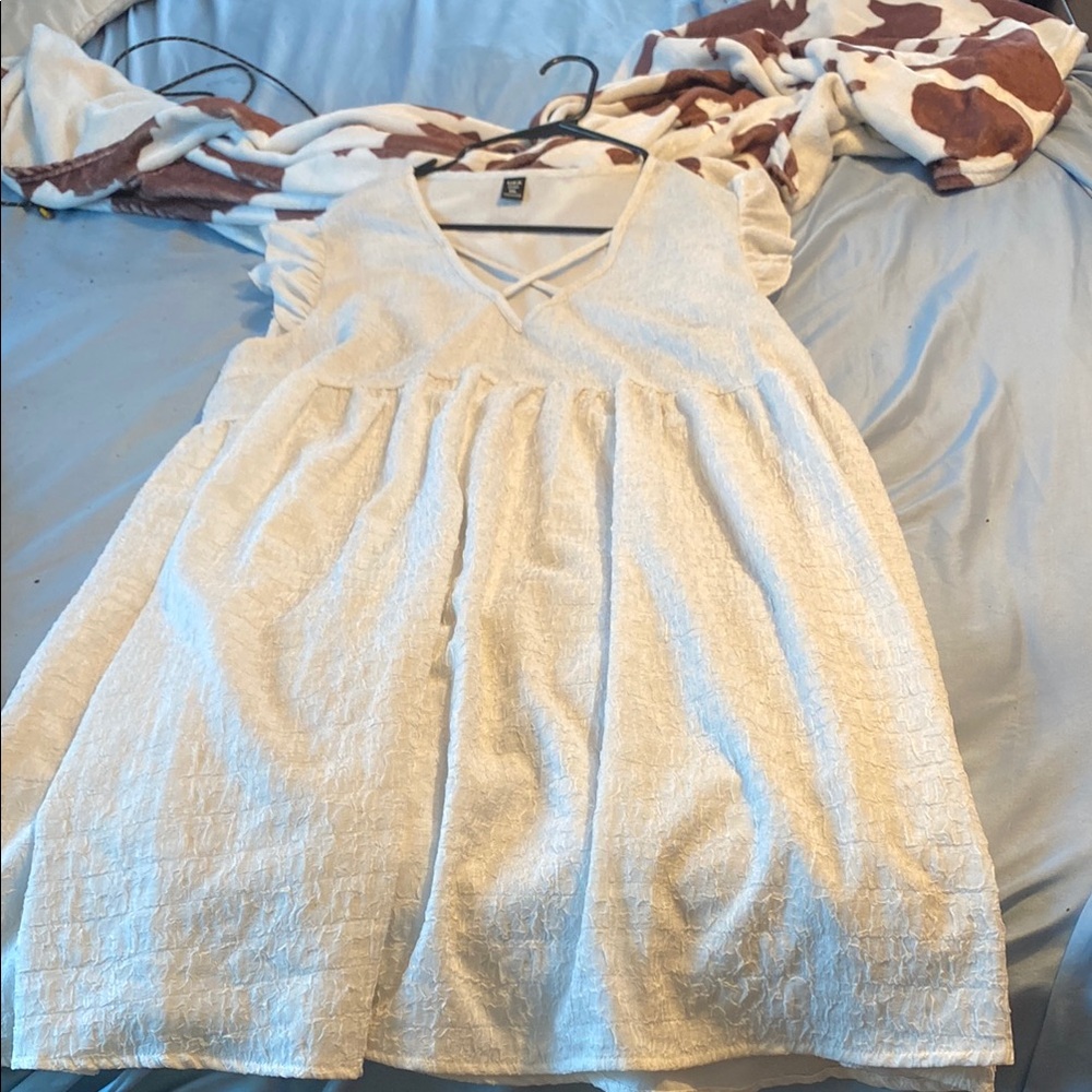 SHEIN White Textured Dress